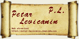 Petar Levičanin vizit kartica